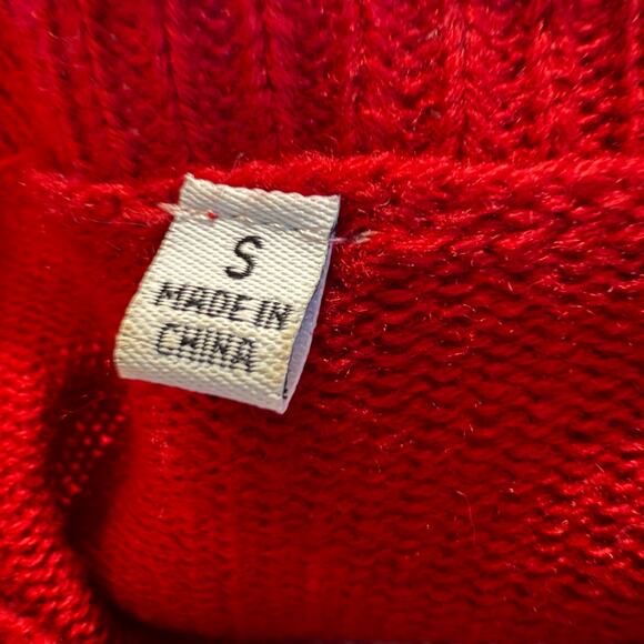 Fa La La Llama Ugly Christmas Sweater, Sequin Lights Red Green, Size Small - Picture 6 of 6